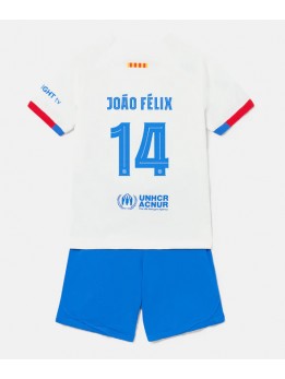 Barcelona Joao Felix #14 Auswärts Trikotsatz für Kinder 2023-24 Kurzarm (+ Kurze Hosen)